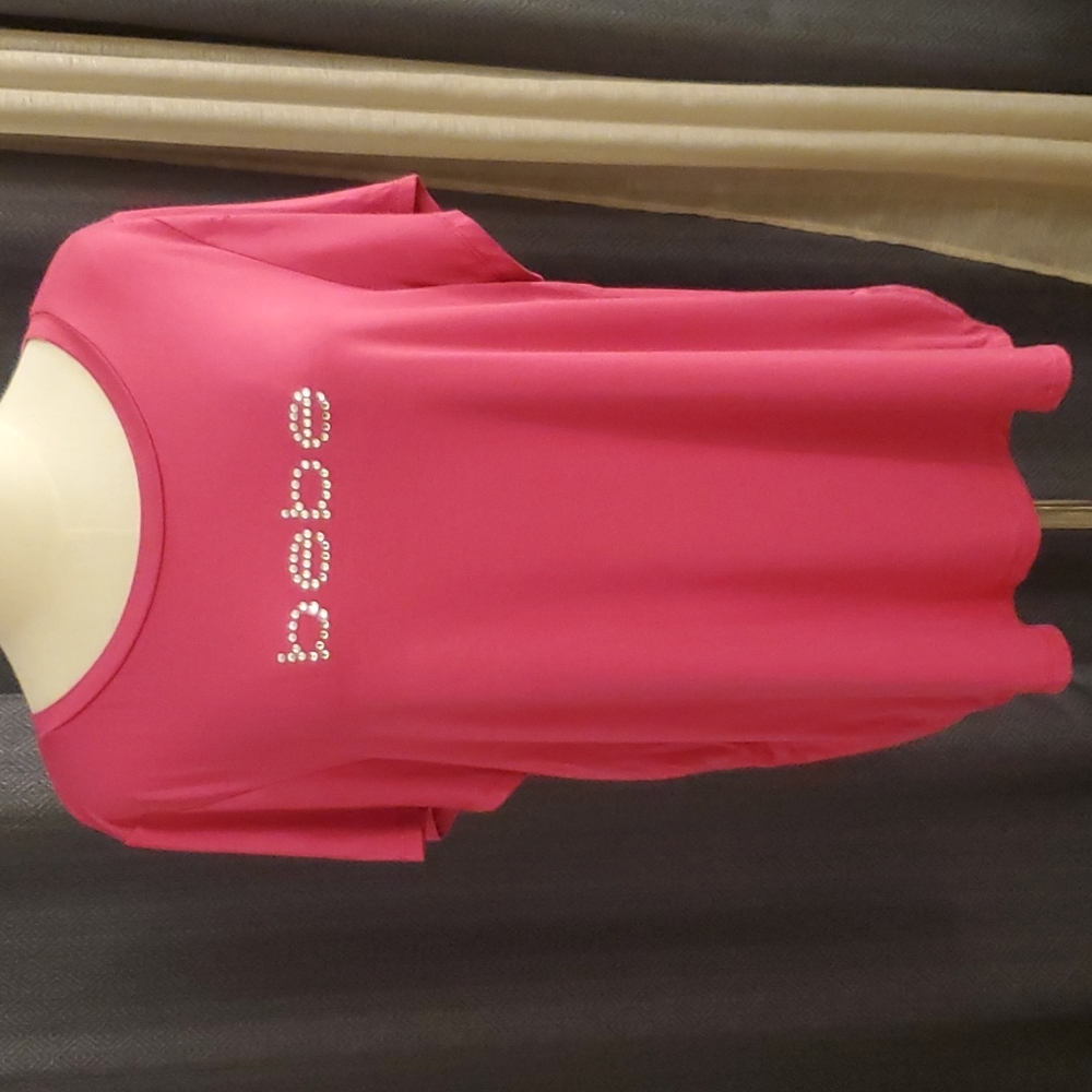 Bebe Rhinestone Logo Top